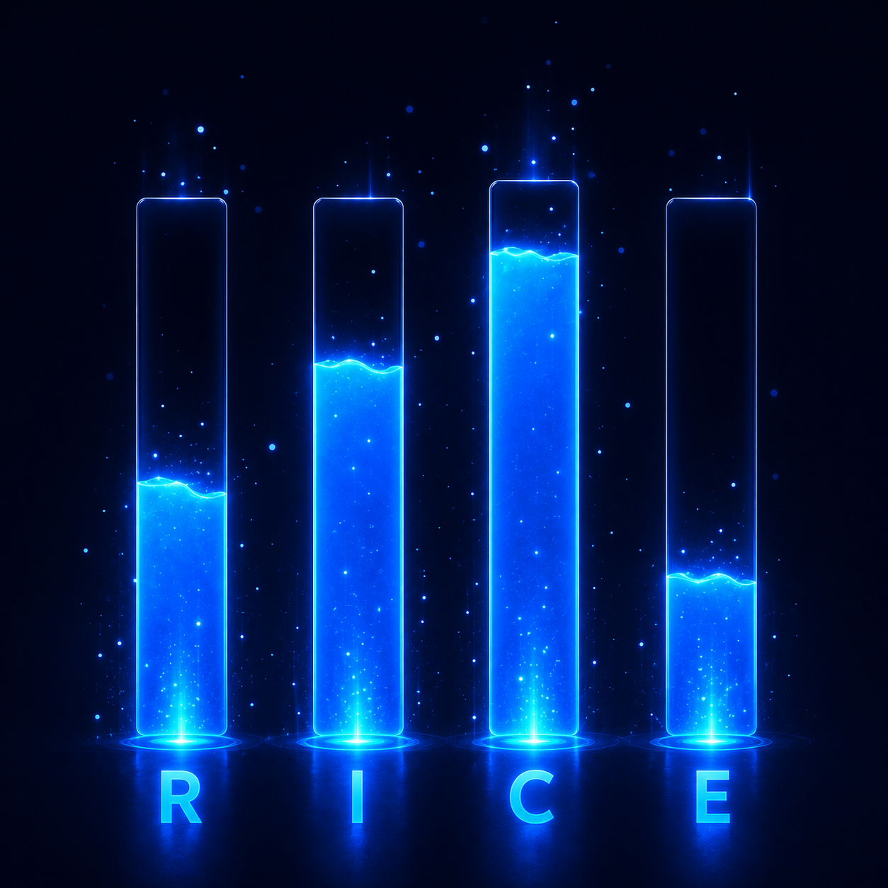 RICE scoring model framework showing reach impact confidence effort prioritization bars